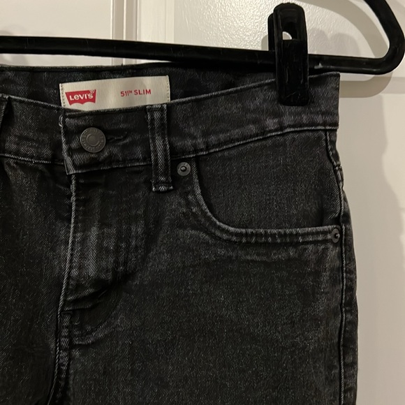 Lightly worn Levi’s 511 Slim black jeans size 12 regular - Picture 4 of 14